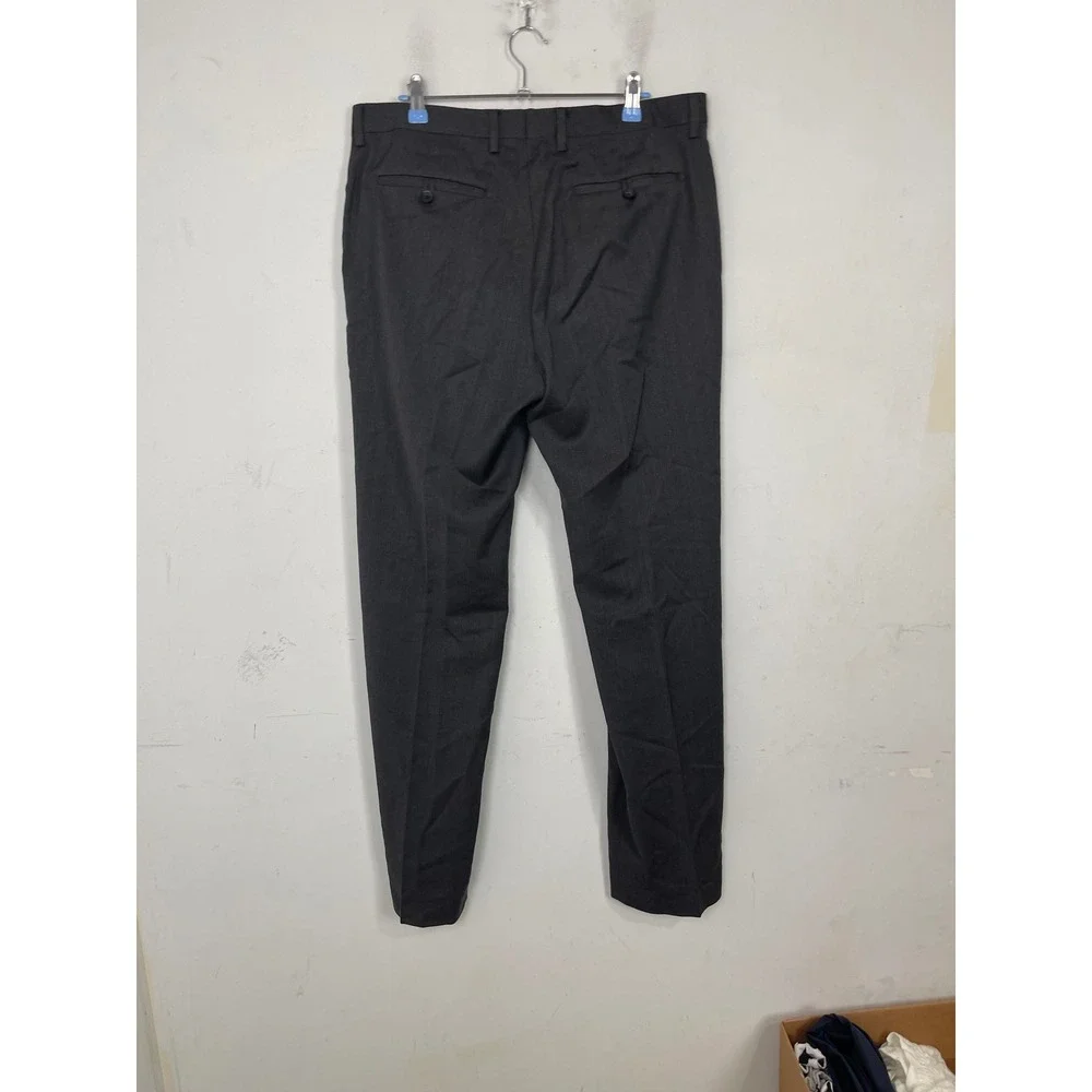 Banana Republic Tailored‎ Slim Wool Dress Pants Mens 34x34 Gray Cerruti Fabric